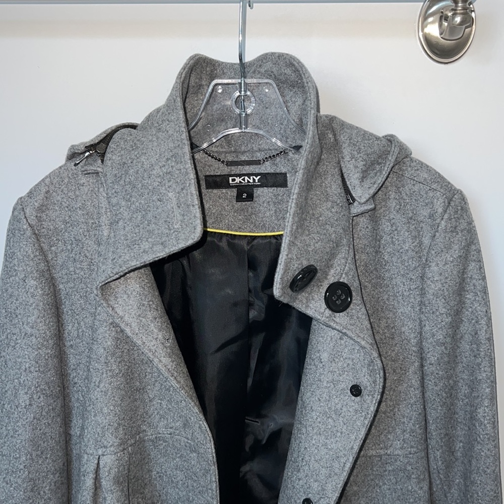 NWT DKNY gray coat - Picture 3 of 9
